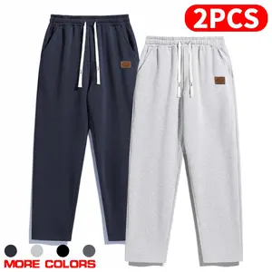 Men's Sports Casual Pants Autumn And Winter Thickness Regular Casual Trousers Drawstring Elastic Waist Designed Pants For Men Daily Wear Jogger Sweatpants Men