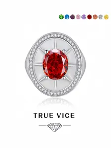 Blazing Star Shield Aura Ring Resin White Mother-of-Pearl Oval High Carbon Diamond Gem Ring, Sparkling Ice Flower Cut Adjustable Band, Ideal for Dating, Daily Wear, Vacation & Banquet