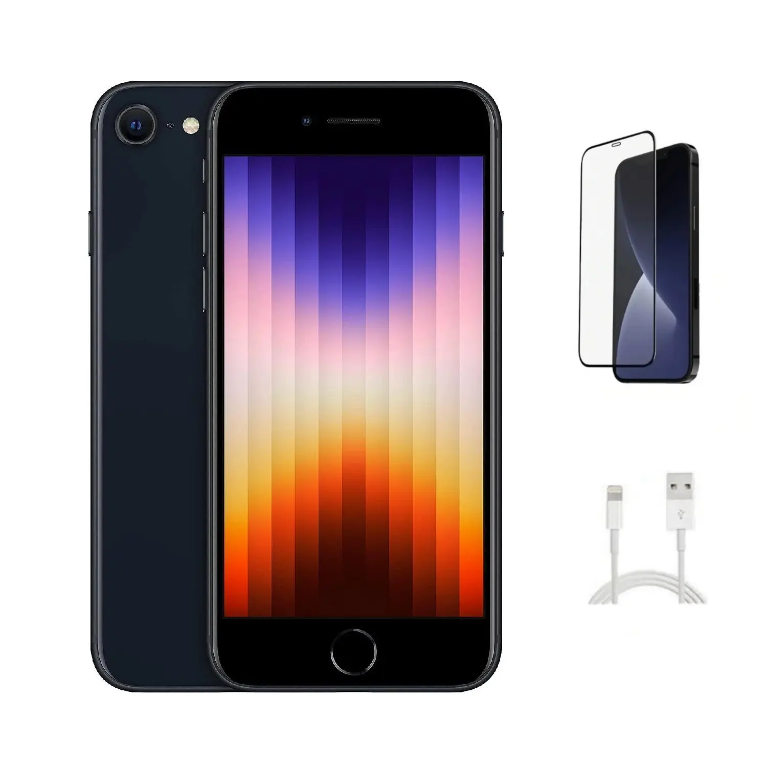 Refurbished  iPhone SE 3rd Gen (Unlocked)-Good Condition with Tempered Glass Screen Protector & 1 Year Warranty