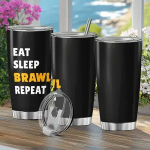 Tumbler Buzz Edit Brawl Stars Eat Sleep Brawl Repeat Ver 1 Coffee Stainless Iced Insulated Office Tea Travel 20 30 Oz