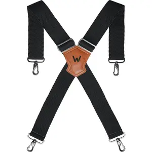 HD Elastic Work Suspenders, Heavy Duty Suspenders For Men, 2-Inch Wide Suspenders For Men, Mens Suspender For Jeans, Man Suspender With Hooks For Belt Loop, Work Suspender For Man