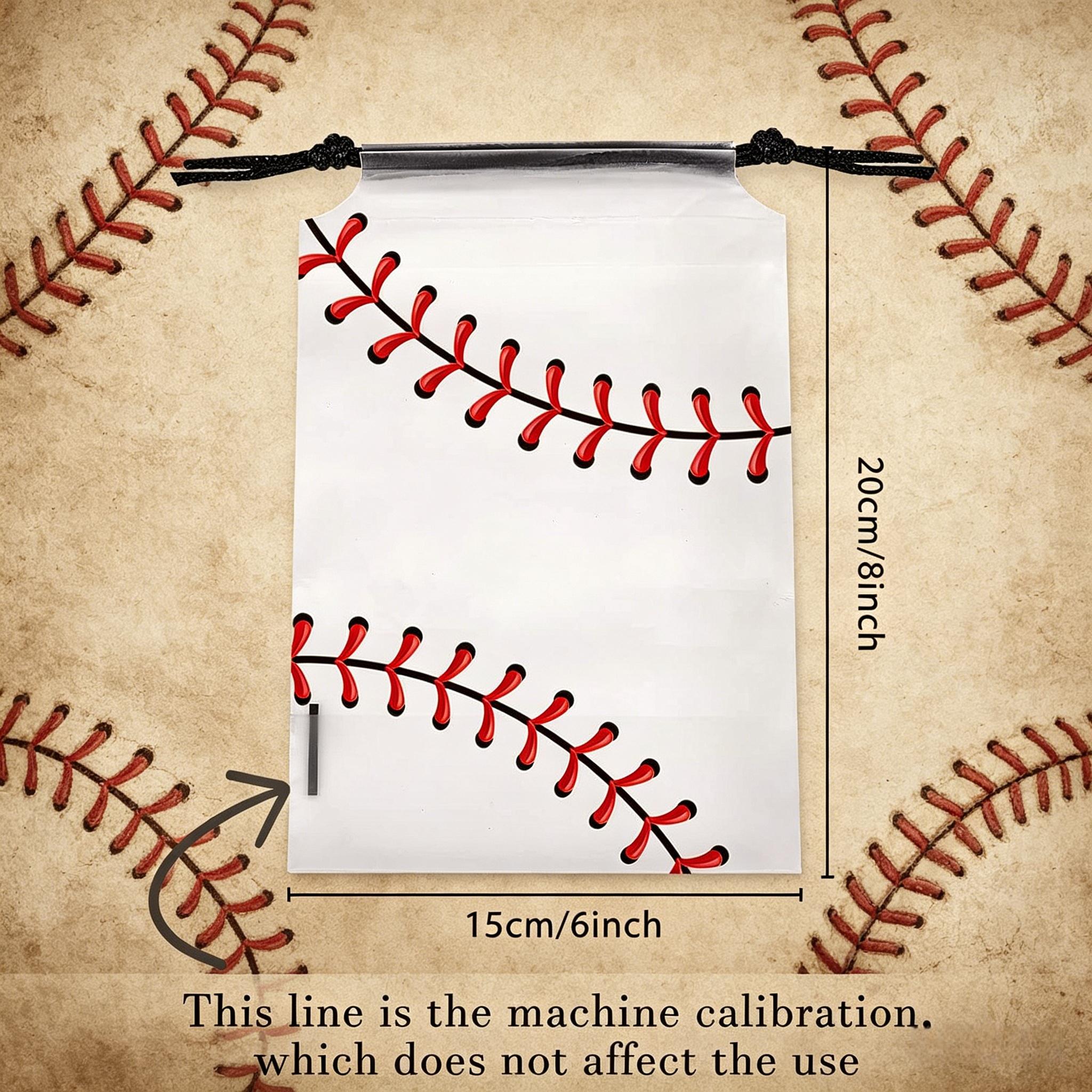 50Packs Baseball Drawstring Bags – Includes 50 Stickers! EVA Waterproof Backpack for Bat, Glove & Helmet, Durable Sports Equipment Bag for Boys, Gift for Youth Little League