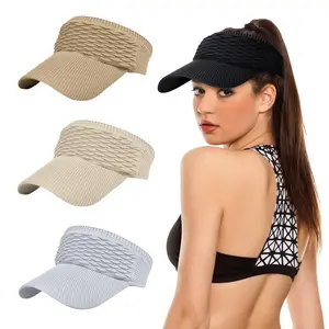 2Pcs Women's High Ponytail Sun Visor Hat | SunSafeTok Breathable Open-Top UV Protection Baseball Cap | Birthday Gift for Her Running Hiking Beach Travel Outdoor Sports Daily Wear