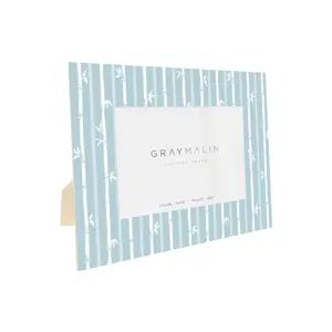 The Veranda Bamboo Horizontal Picture Frame - Sky Blue