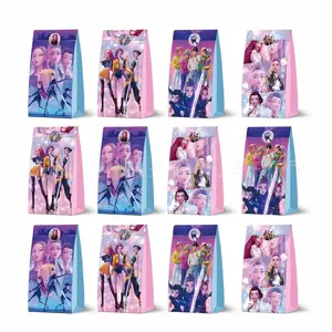 12-piece KPop Demon Hunter themed party set, Devil Hunter K-POP party decoration candy gift bag packaging, baby shower party, Devil Hunter themed party supplies, birthday party Christmas gift bag