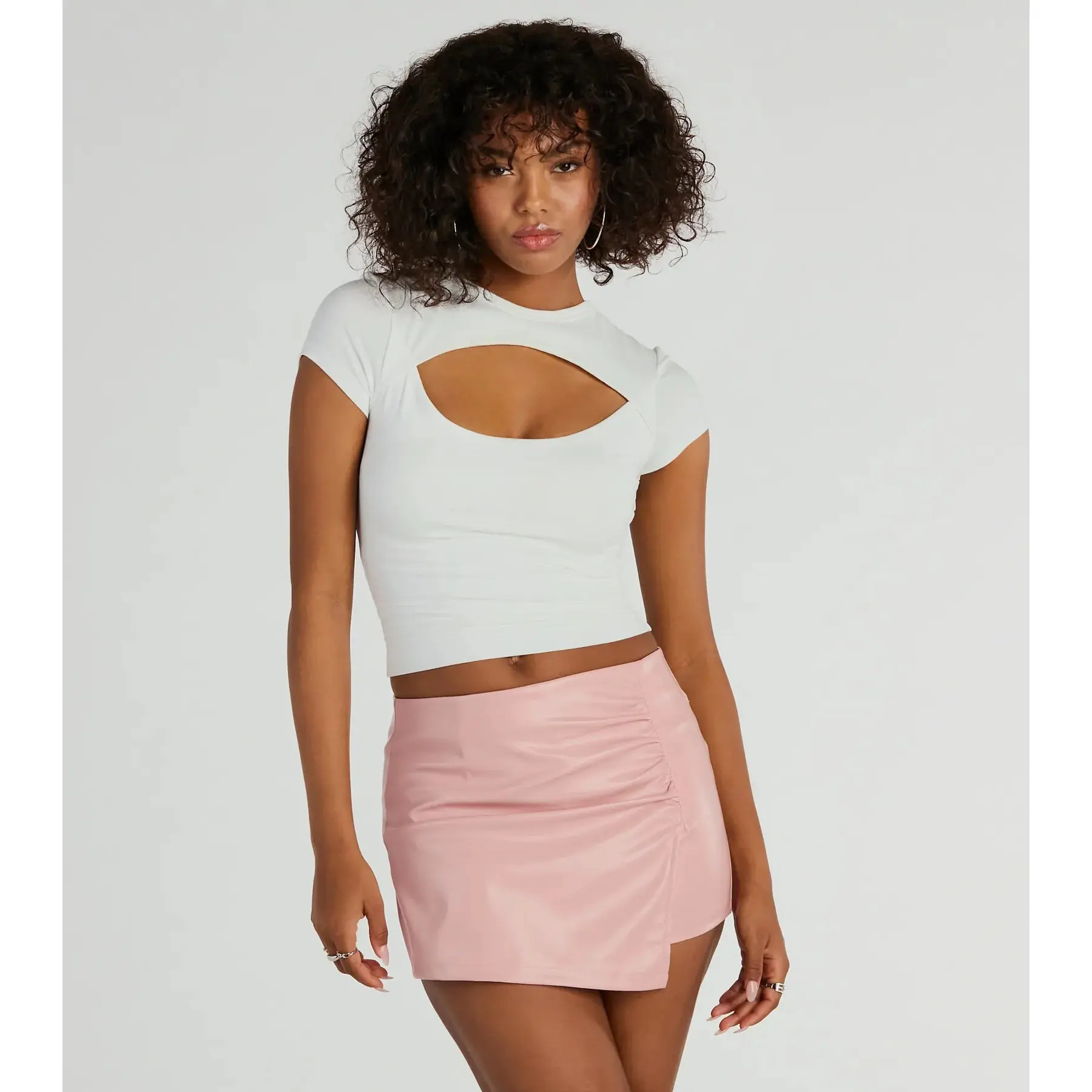 Worth It Faux Leather Mini Skort