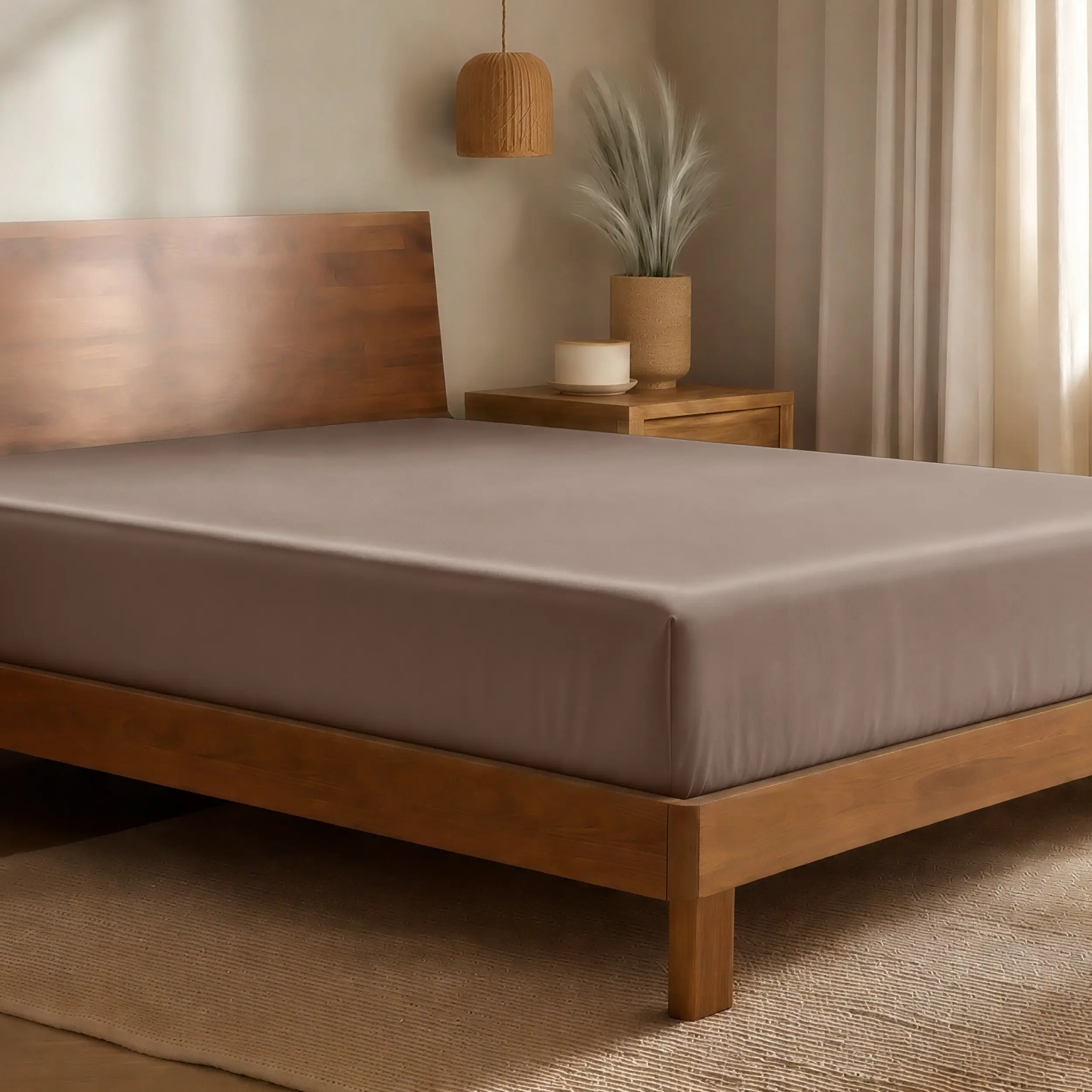 Bare Home Rayon from Bamboo Fitted Mattress Sheet - Breathable Durable Bed Linens, Cool Silky Bamboo Bed Sheet