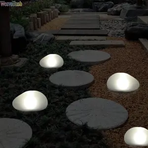 New Solar Pebble LED Buried Lights, Realistic Stone Shape Outdoor Ground Lights, Waterproof Landscape Path Lighting for Garden & Lawn, Warm Ambient Decorative Lights for Patio, Yard & Pathway, Energy Saving Auto On/Off Night Lamp for Outdoor Home Courtyar