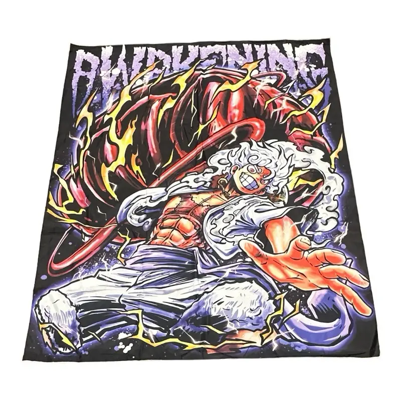Gear 5 Anime Inspired Tapestry - Vibrant Character Art Bold Graphics Fabric Home Decor, Wall Hanging for Living Room Bedroom