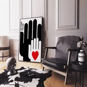 [UNFRAMED POSTER] Give Peace a Chance - Polish Retro Graphic Design Poster  FRAME