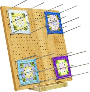 13 Inch Crochet Blocking Board, Handcrafted Knitting Blocking Mat for  Knitting and Granny Squares, Full Kit with 30 Stainless Steel Rod Pins, Gifts for Grandmothers, Mothers