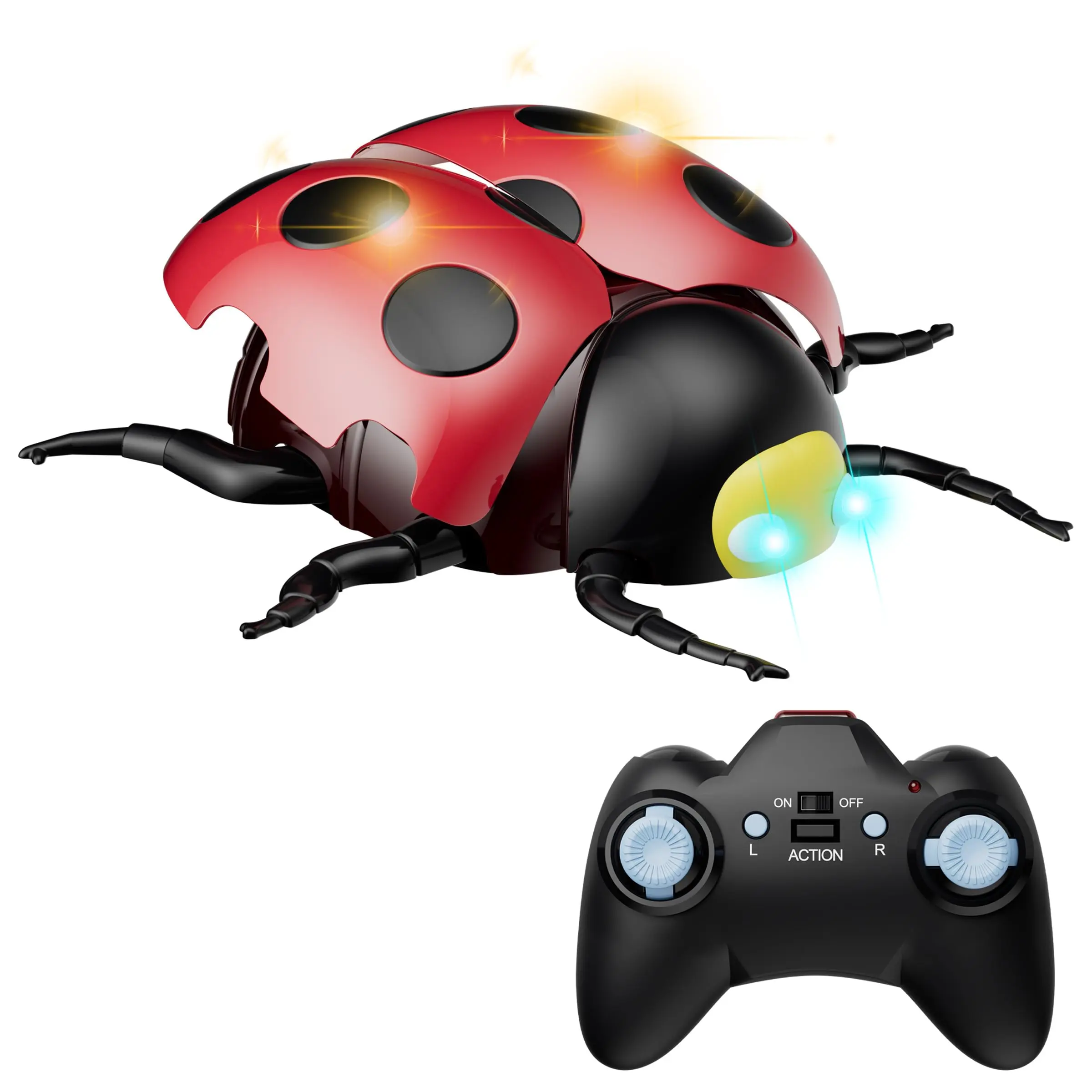 Contixo RC7 Ladybug Wall Climbing RC Toy for Kids Ages 8+ with LED Lights