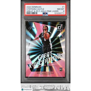 Stephon Castle 2024-25 Donruss #1 Great X-Pectations Holo Pink Laser 48/50 RC