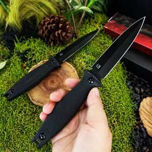Lightweight Fixed Blade Knife For Men, Single Edge 8Cr13MoV Black Oxide Coated Steel Blade, Non Slip ABS Handle, Portable EDC Tool, Daily Utility Knife, Outdoor Camping Hiking Hunting Fishing Survival Gear, Father's Day Gift, Outdoor Enthusiasts Gift