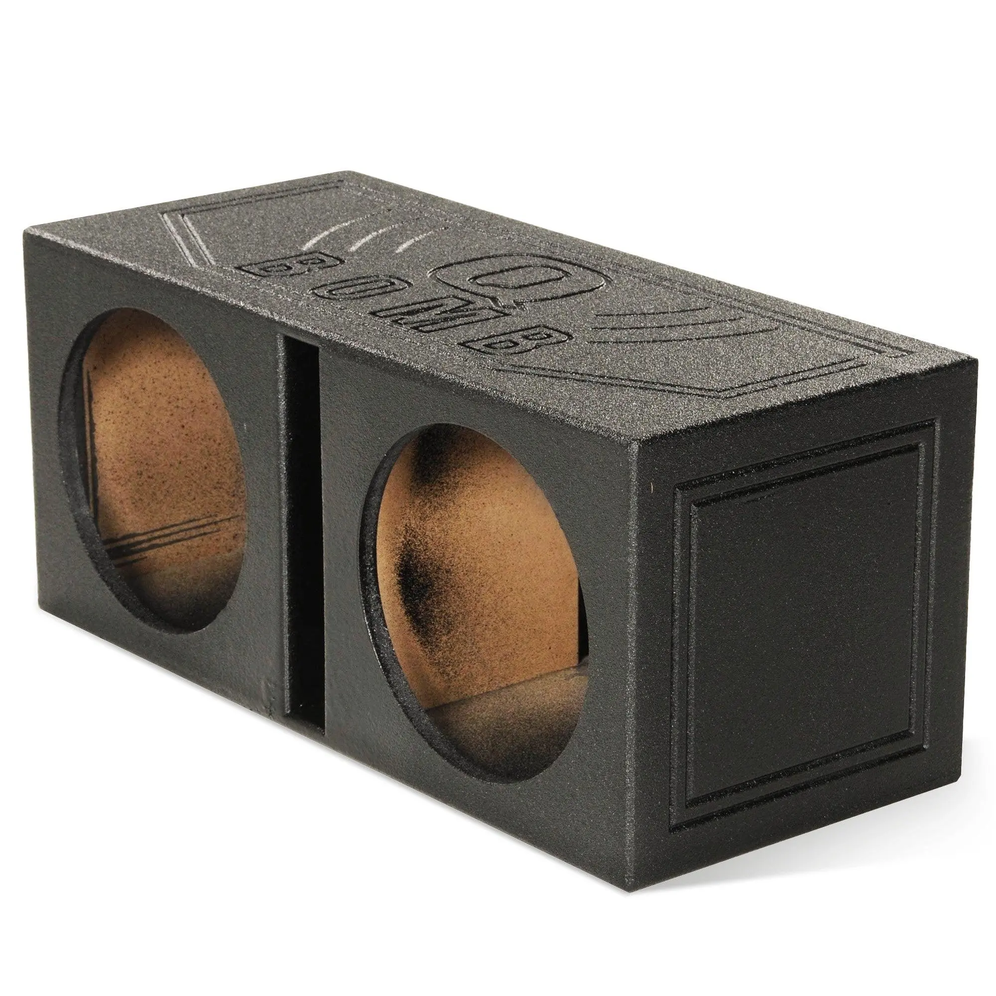 QPower QBOMB12V Dual 12" Vented Ported Subwoofer Sub Box with Bedliner Spray QPower QBOMB12V Dual 12" Vented Ported Subwoofer Sub Box with Bedliner Spray