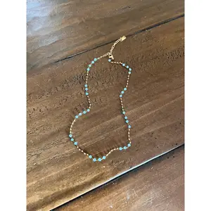 dainty crystal beaded necklace