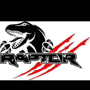 RAPTOR SCRATSHES VINYL DECAL BEDSIDE TRUCK STICKER 10"w x 6.5"h inch. BLACK/RED