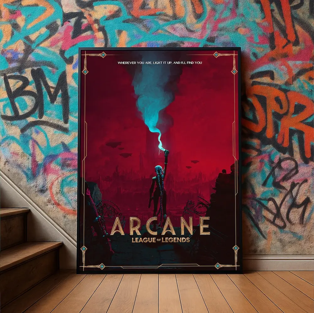 Arcane 2021 Poster, League of Legends Wall Art, Gaming Room Decor