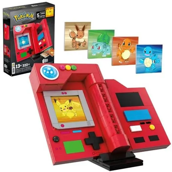 MEGA BLOKS Pokemon Kanto Region Pokedex Assembly Building Blocks Collector Set, 322-Piece Collectible Building Toy