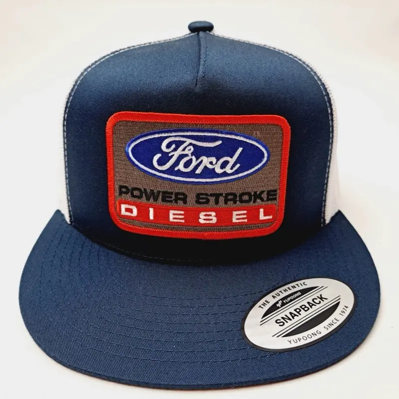 Ford Power Stroke Diesel Adjustable Snapback Flat Bill Hat - Mesh Sports & Outdoor Cap, Unisex Male Men's Accessories, Adults Gifts