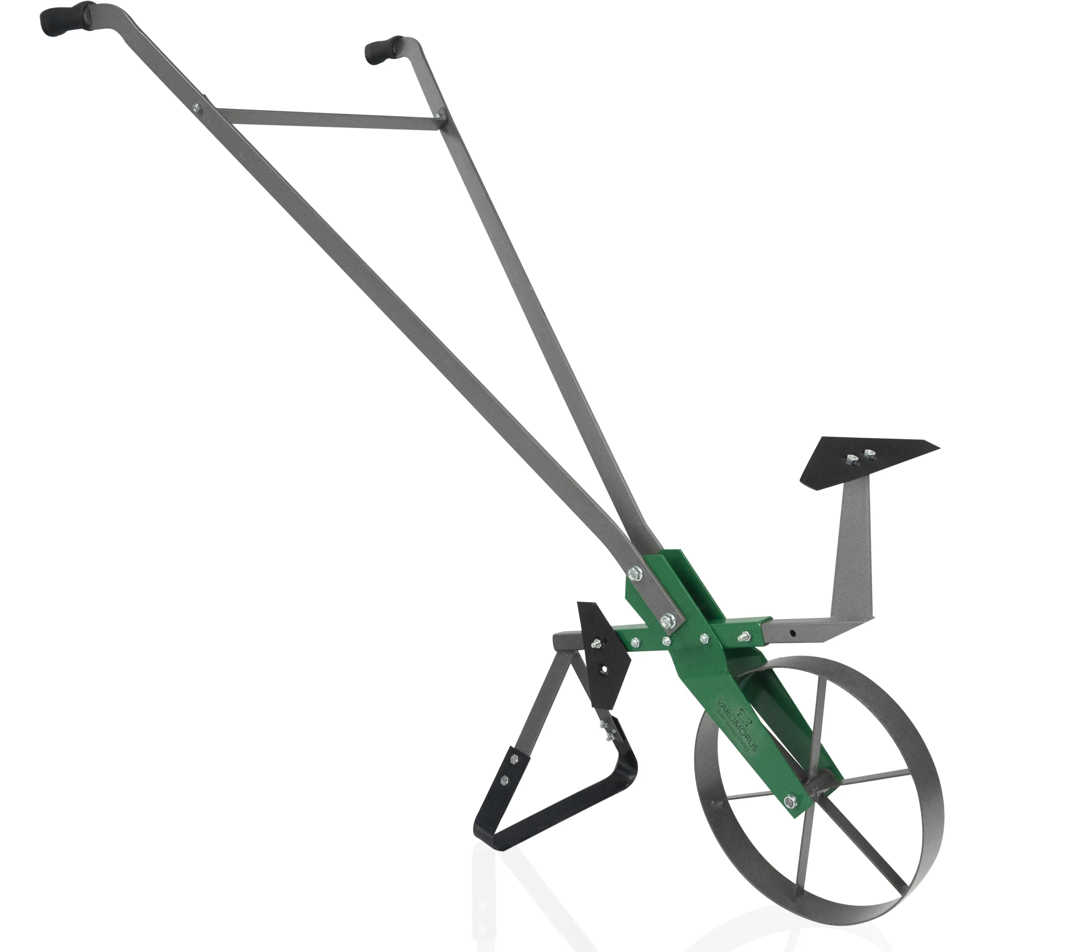Varomorus High Wheel Cultivator, Self Cleaning Steel Single Wheel Hoe, Modular Plow Garden Tool for Gardening