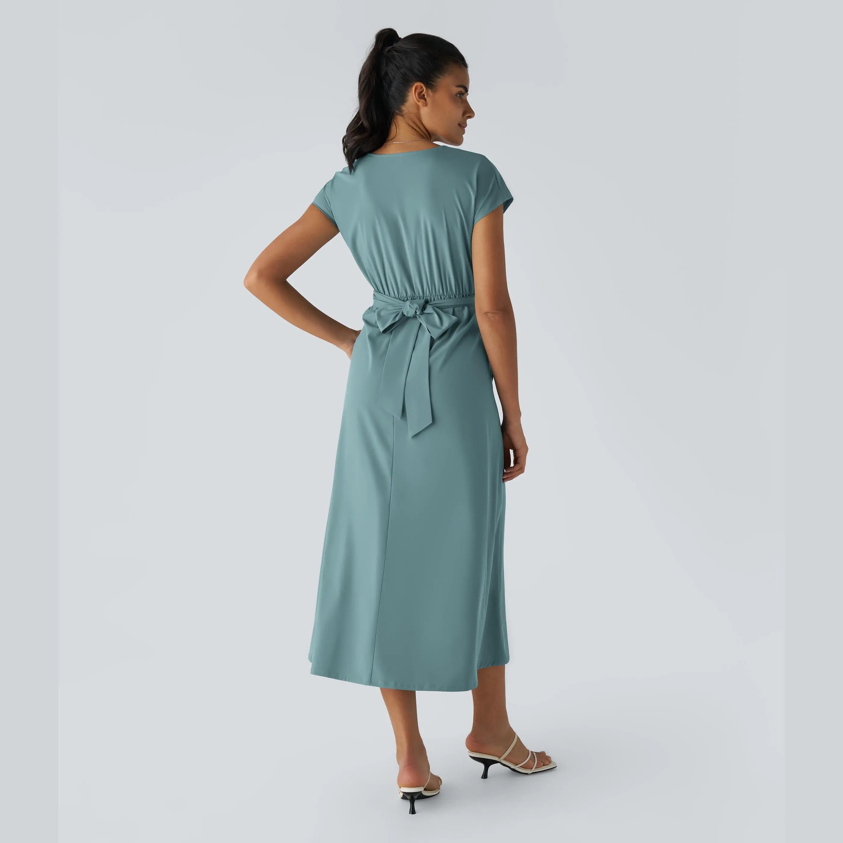 Halara Breezeful V Neck Short Sleeve Side Pocket Tie Back Quick Dry Midi Casual Dress-Longer Length #summervibes - TikTok Shop Halara Breezeful V Neck Short Sleeve Side Pocket Tie Back Quick Dry Midi Casual Dress-Longer Length #summervibes - TikTok Shop