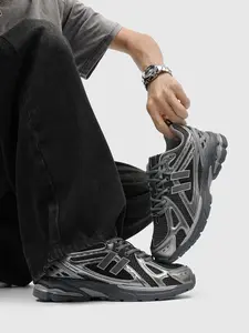 Men's Breathable Mesh Lightweight Casual Sneakers, Casual Low Top Trendy Walking Lace Up Shoes, Comfortable Athletic Lightweight Walking Footwear for Daily Wear & Outdoor Activities