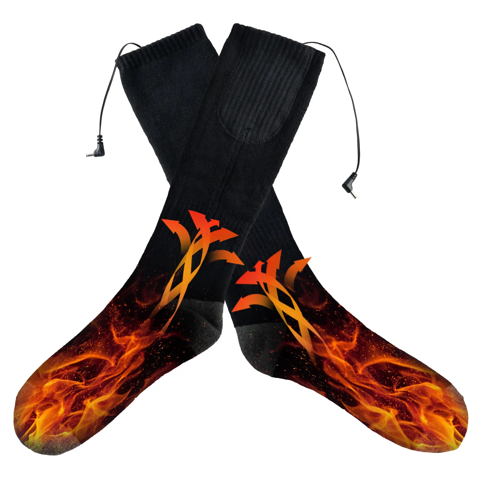 Compression warm socks school Local Warehouse Wool Heated Socks for Men & Women 4000mAh Rechargeable Battery 3 Heat Levels Electric Foot Warmers for Cycling Camping Skiing Hunting Winter Activities
