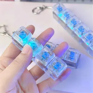 4-Key Transparent PC Fidget Keychain |   LED Light Up Keyboard Clicker |   Satisfying ASMR Clicks |   Viral TikTok Office Toy |   Stress & Anxiety Relief |   Perfect Desk/Backpack Accessory |   Great Easter/Birthday Gift