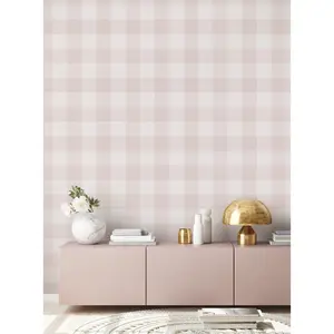Checkered Fabric Look Small Peel and Stick Wallpaper