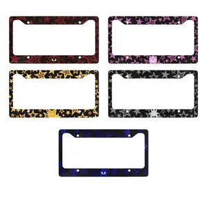 Anime Sonic License Plate Frame Shadow Tails Car Accessories Starry Night Pattern Hedgehog Auto Decor Cute Gamer Gift for Men Women