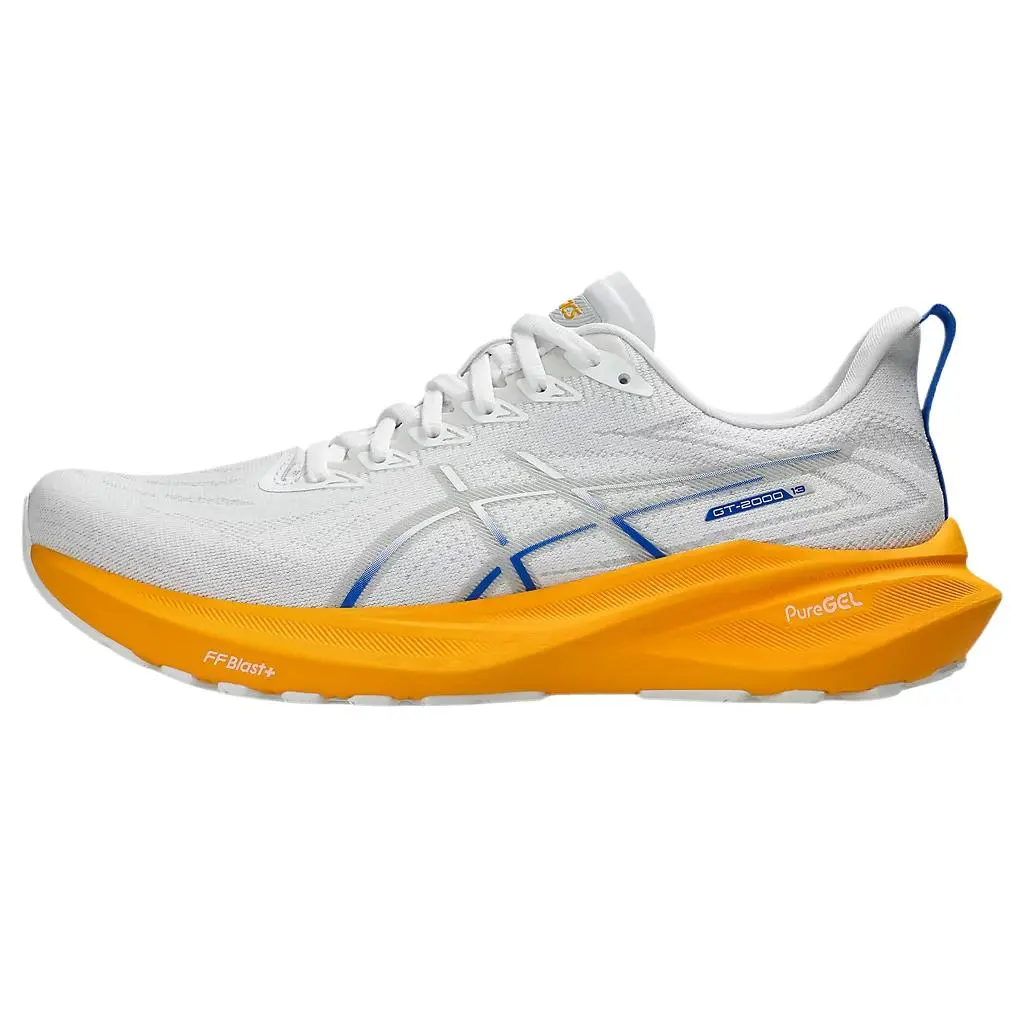 ASICS GT 2000 13 White Concrete Versatile Cushioned Durable Low Top Running Shoes Men's 1011B861-101
