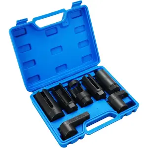 7 count  Sensor & Oil  Sending Unit Socket Set | Master Sensor Socket Set with 22mm, 27mm, 29mm Sockets 1/2" 3/8" Drives,  Sensor Socket Set for  Modern
