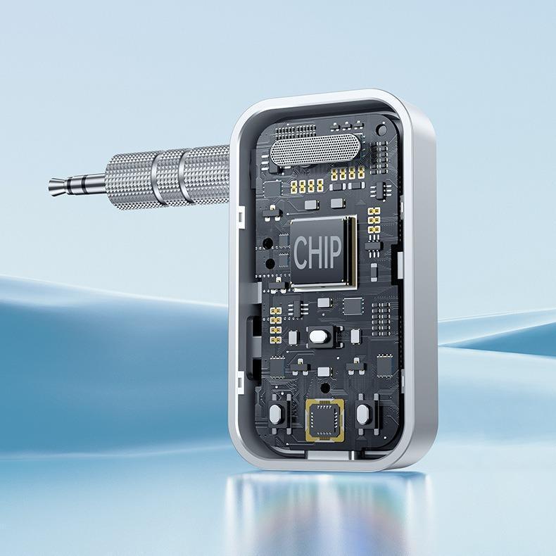 Bluetooth 5.3 Audio Adapter for Car , aux bluetooth，Music Streaming,Wireless Audio Receiver for Hands-Free Calling & Compact Fast Charging Long Standby