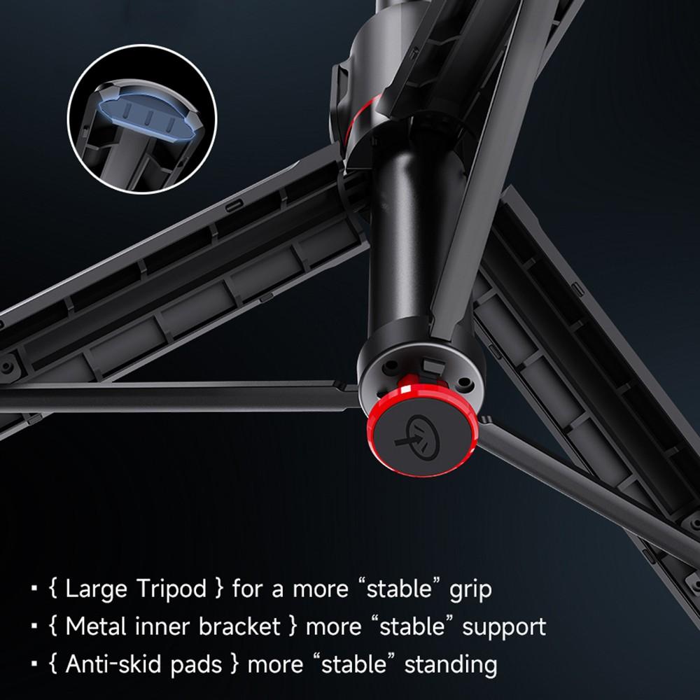 70" Auto-Open Selfie Stick Tripod with Remote Kit, 175mm(H) Telescopic Rod Aluminum Alloy, 360° Rotatable Stable Travel Portable Phone Holder Stand Mount for Vlog/Video Record/Live Stream, Universal fits for iPhone 17 16 15 Pro Max Samsung Galaxy Series