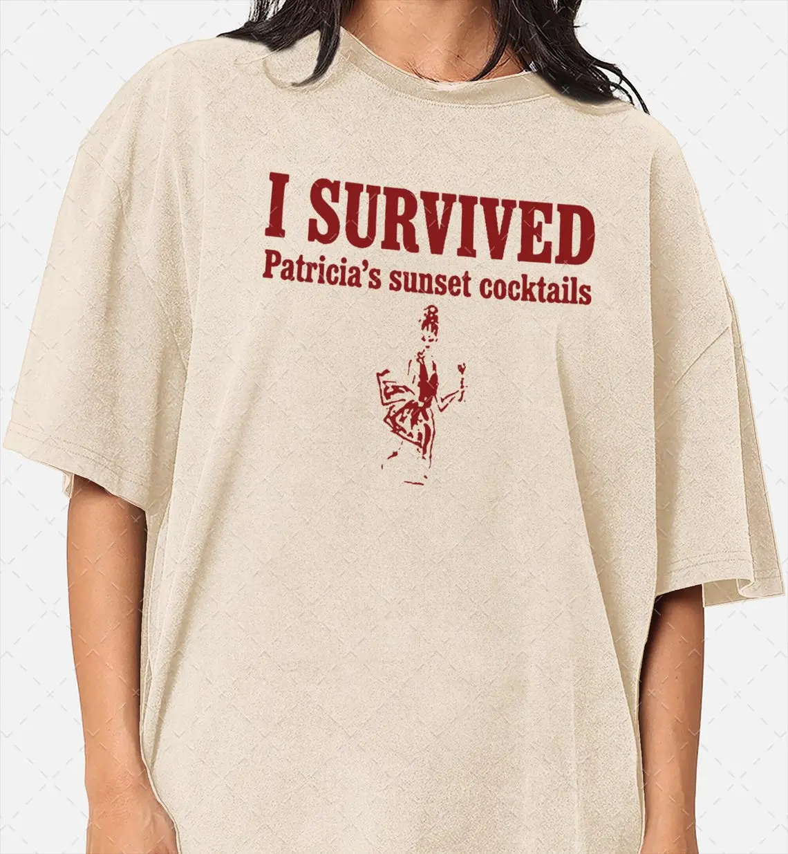 Limited I Survived Patricia's Sunset Cocktails T-Shirt, Vintage90s Widow's Bay Movie Shirt, Gift for Woman anda Man