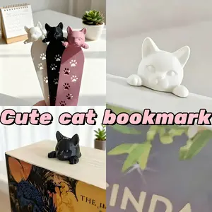Cute Cat Bookmark 5 Colors Available, Extended Design with Cat Claw Pattern, Creative Fun Bookmark, Essential Reading Accessory