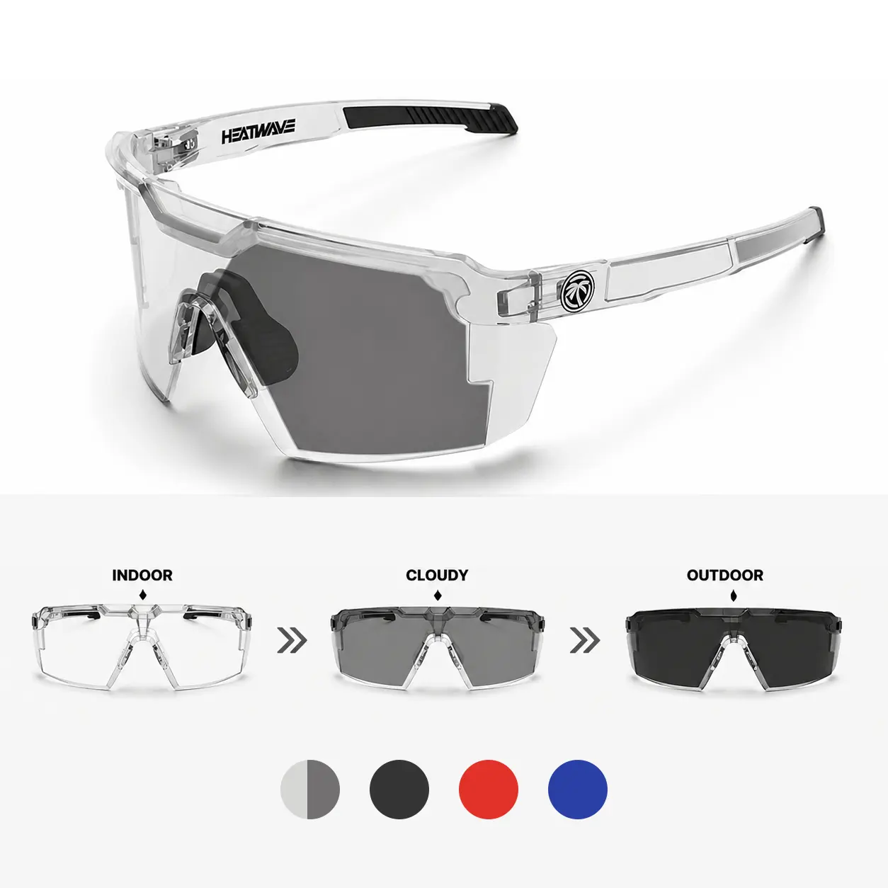 ANSI Z87+ Photochromic Polarized Sports Sunglasses for Men Women UV400 Protection Light Adjusting Transition Lenses Impact Resistant Windproof Shield Wrap Around Eyewear for Cycling Running Fishing Driving Baseball Biking Tactical Safety Goggles