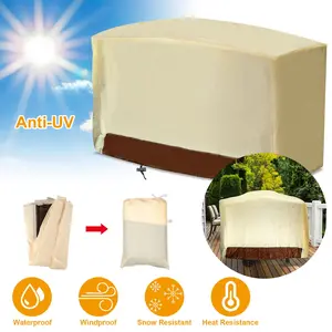 210D Oxford Cloth Waterproof, Windproof, Dustproof, Splash-Resistant Outdoor BBQ Grill Cover, Patio Gas Grill Oven Protector for Garden, Model GPCT1580