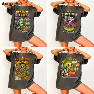 Horror Characters Shirt, Spooky Halloween Character Tee, Trendy Halloween T-Shirt, Retro Killer Shirt, Vintage Spooky