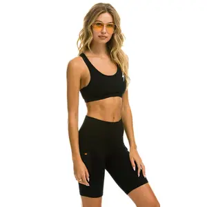 8 INCH CARGO POCKET HI-RISE BIKER SHORT - BLACK