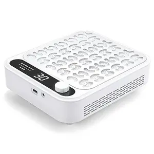 Makartt Nail Dust Collector - Professional Powerful Suction Larina Dust Cleaner with LED Display, Adjustable Speed, Reusable Filter, and Strainer Panel for Acrylic Nails Polishing Manicure Salon Home