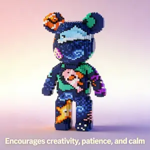 Underwater Park Bear Building Model, Trendy Toy Block Set, Personalized Figure, House Decoration, Holiday Gift, Birthday Present