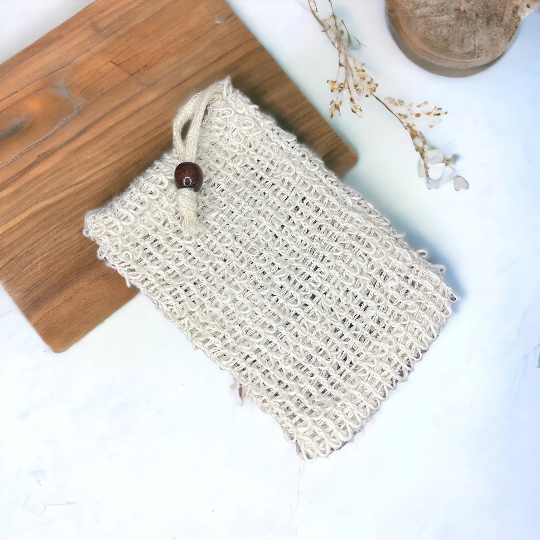 Sisal Soap Saver Bag – Natural Exfoliating Pouch for Bar Soaps