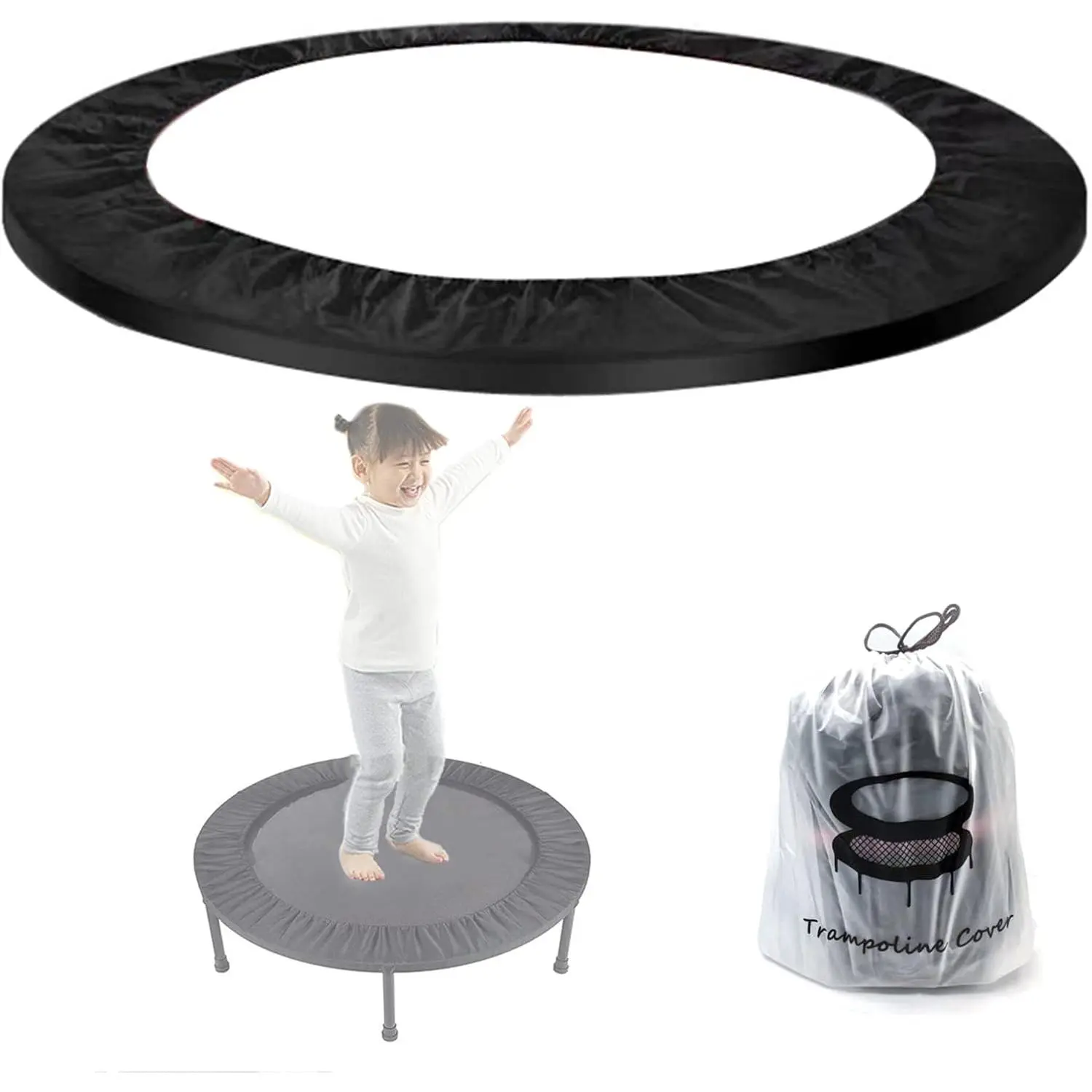 Mini Trampoline Spring Cover 36 Inch Small Trampoline Safety Pad for 6 Holes Round Trampoline -Resistant Oxford Cloth Anti-Vibration Easy to Install Replacement, Multiple Color Options