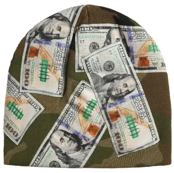 Supreme Money Beanie Woodland Camo