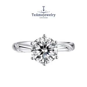 Buy 1 Get 1 Free Bracelet | RM-201 | 925 Sterling Silver Telepathic Moissanite Ring, a simple and classic design, 1–2 ct, ideal as an anniversary or Christmas gift for your girlfriend
