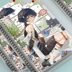 2024 NEW Lolita Genshin impact Balladeer Notebook Loose-leaf A5 Book Detachable Cute Student Horizontal Line Notebook Girl Gift