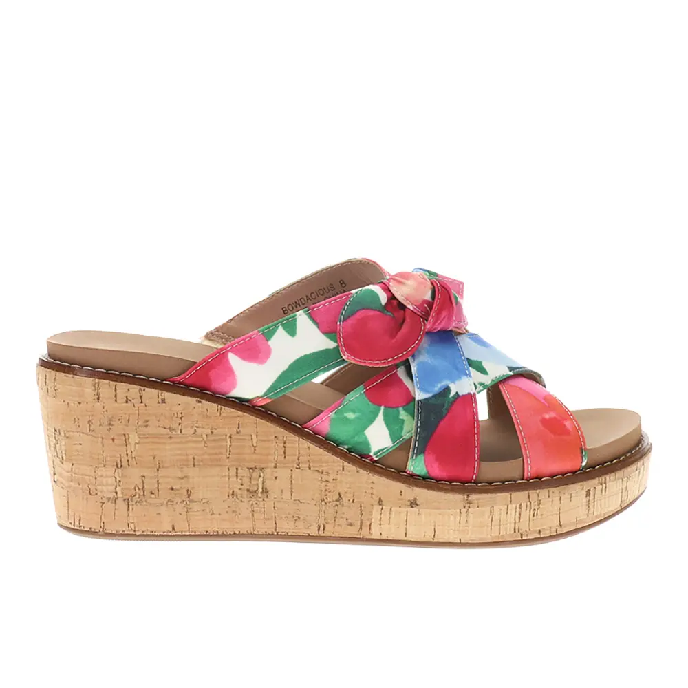 Corkys Womens Bowdacious Floral  Casual Sandals Casual Mid Heel 2-3" - Multi
