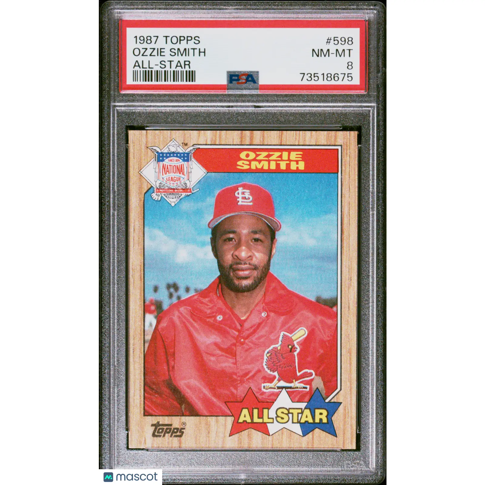 Ozzie Smith PSA 1987 Topps Baseball #598 8 73518675